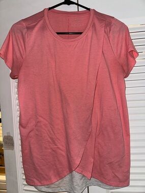 Motherhood Maternity Short Sleeve Layered Nursing Tee